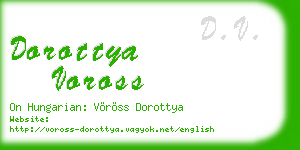 dorottya voross business card